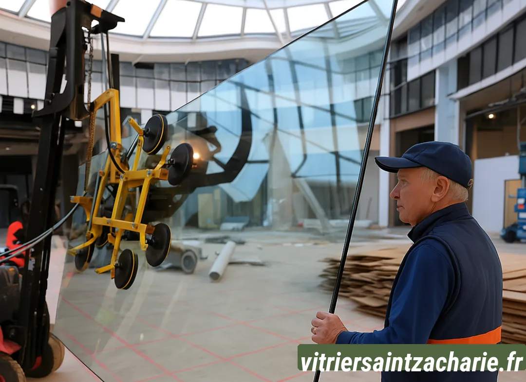 Remplacement de vitrine magasin Saint-Zacharie